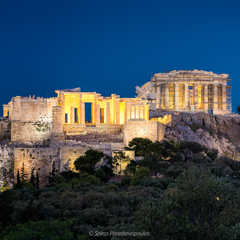 The Acropolis at Night - Spirosparas, CC BY-SA 4.0 <https://creativecommons.org/licenses/by-sa/4.0>, via Wikimedia Commons