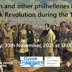 Painting by Vryzakis Theodoros supporting seminar from Cambridge Centre for Greek Studies