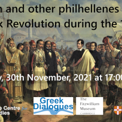 Painting by Vryzakis Theodoros supporting seminar from Cambridge Centre for Greek Studies